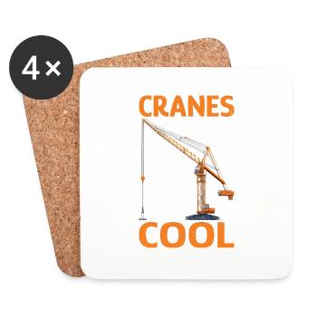 Cranes Are Cool - Untersetzer (4er-Set) - Weiß - Vorne