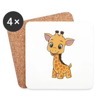 GIRAFFE - Coasters (set of 4) - white - Front