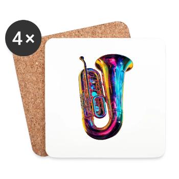 Tuba - Coasters (set of 4) - white - Front