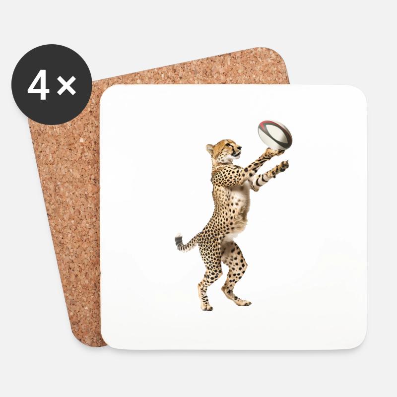 Gepard - Untersetzer (4er-Set) - Weiß