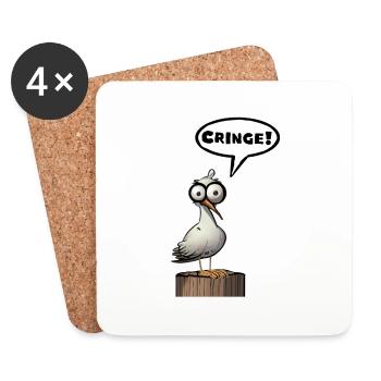 Seagull embarrass - Coasters (set of 4) - white - Front
