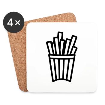 French fries - Coasters (set of 4) - white - Front
