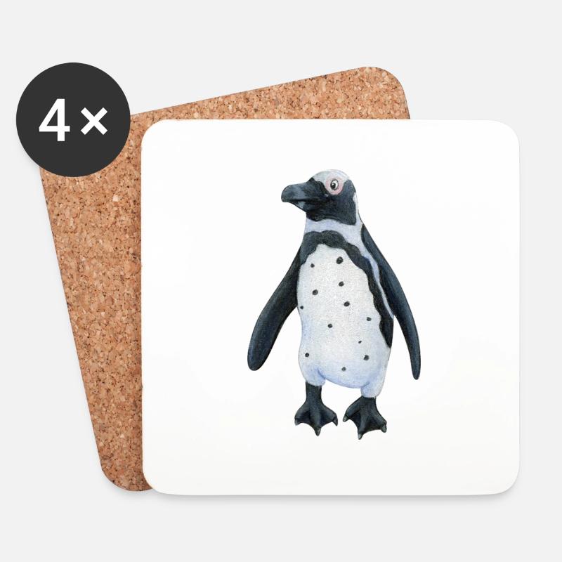 Jackass penguin - Coasters (set of 4) - white