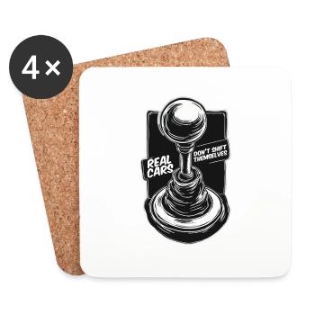 Manual Cars - Coasters (set of 4) - white - Front