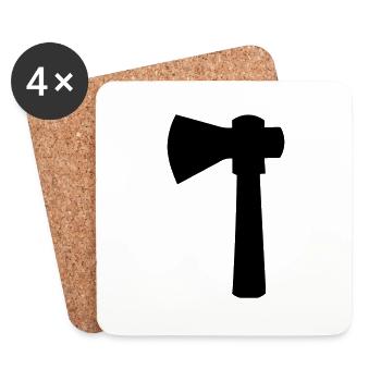 axe - Coasters (set of 4) - white - Front