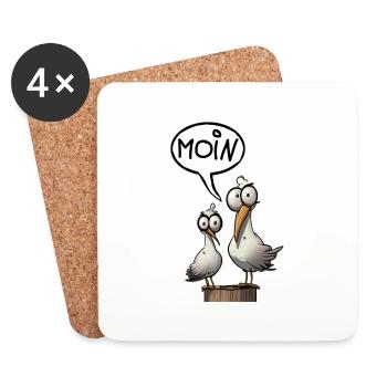 The Bäädden Seagulls - Seagull Moin - Coasters (set of 4) - white - Front