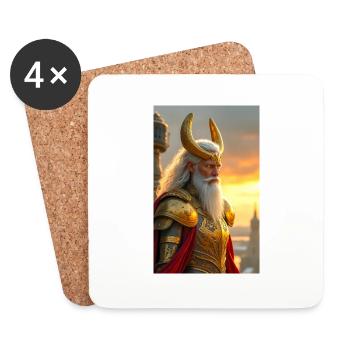 Heimdall is the vigilant guardian of the Bifröst - Coasters (set of 4) - white - Front