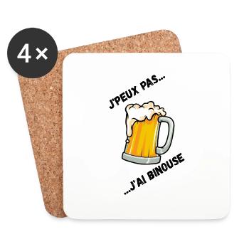 I can't I have Binouse - Coasters (set of 4) - white - Front