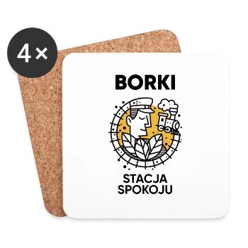 Borki – Station de la Paix – Opole avec le Climat - Dessous de verre (lot de 4) - blanc - Devant