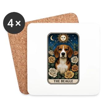 Beagle - Untersetzer (4er-Set) - Weiß - Vorne