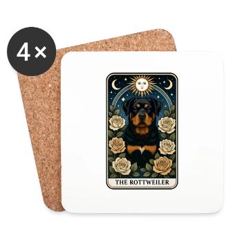 Rottweiler - Untersetzer (4er-Set) - Weiß - Vorne