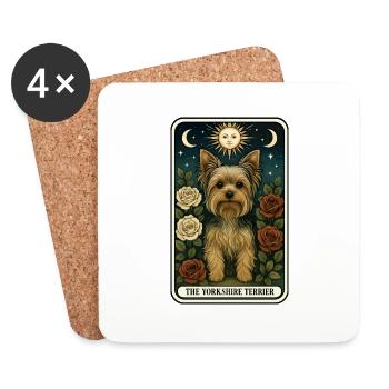 Yorkshire Terrier - Untersetzer (4er-Set) - Weiß - Vorne