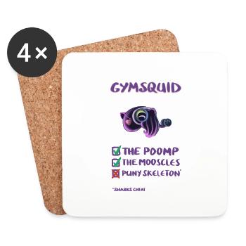 Gymsquid - Untersetzer (4er-Set) - Weiß - Vorne
