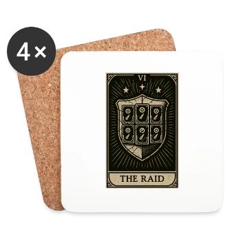 Tarot Datahoarding : Le bouclier RAID - Dessous de verre (lot de 4) - blanc - Devant