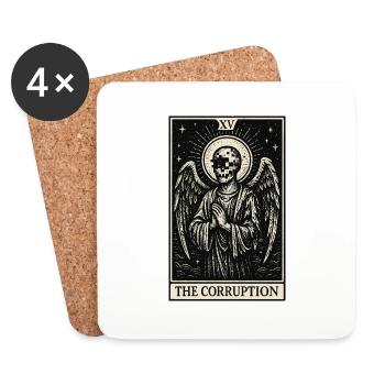Tarot Datahoarding : L’Ange de la Corruption - Dessous de verre (lot de 4) - blanc - Devant