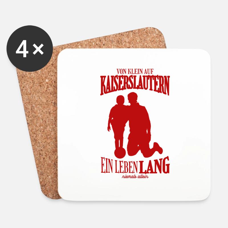 Kaiserslautern Fußball Tradition Geschenk - Untersetzer (4er-Set) - Weiß