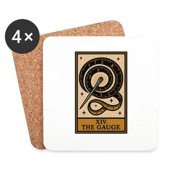 The Accurate Tarot Sewing Gauge - Coasters (set of 4) - white - Front