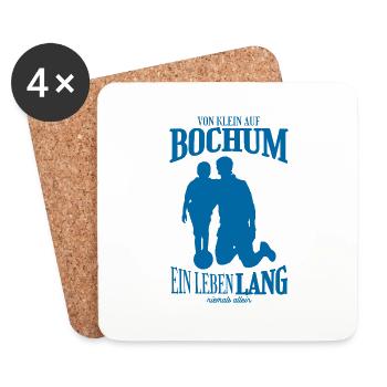 Cadeau pour les fans de football de Bochum - Dessous de verre (lot de 4) - blanc - Devant
