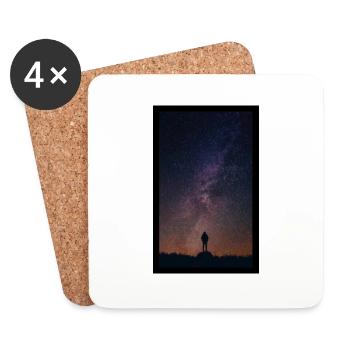 Black Sky Photo Science Fiction - Untersetzer (4er-Set) - Weiß - Vorne