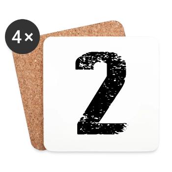 2 Number Leotard - Coasters (set of 4) - white - Front