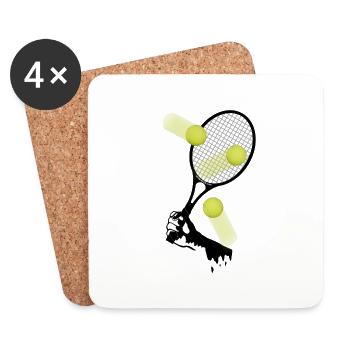 tennis_3 - Untersetzer (4er-Set) - Weiß - Vorne