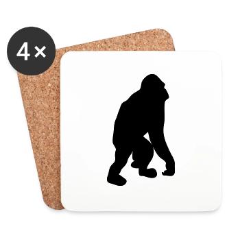 Orang-Utan - Untersetzer (4er-Set) - Weiß - Vorne