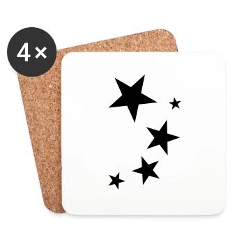 sterne - Untersetzer (4er-Set) - Weiß - Vorne