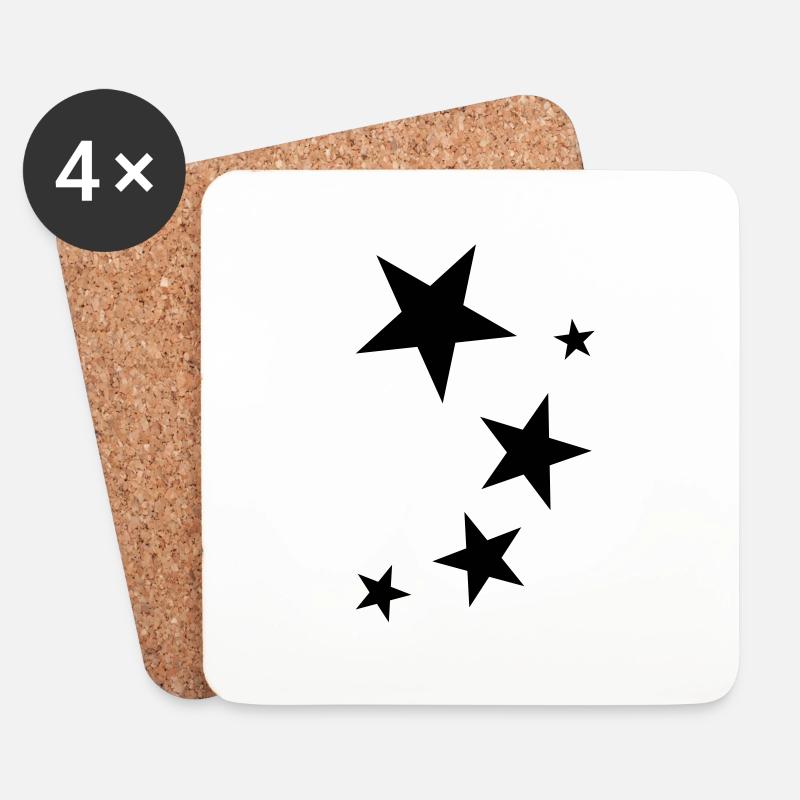 sterne - Untersetzer (4er-Set) - Weiß