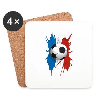 football - Dessous de verre (lot de 4) - blanc - Devant