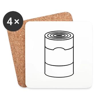 Dose / can (1c) - Untersetzer (4er-Set) - Weiß - Vorne