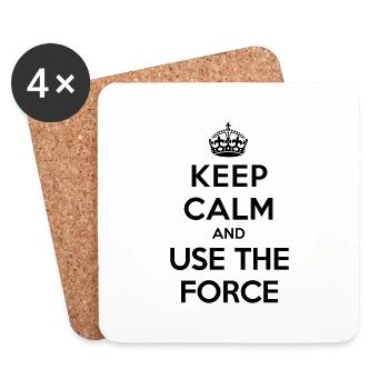Keep calm and use the Force - Untersetzer (4er-Set) - Weiß - Vorne