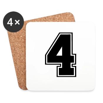 4 - Untersetzer (4er-Set) - Weiß - Vorne