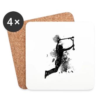 Freestyle-Roller - Untersetzer (4er-Set) - Weiß - Vorne