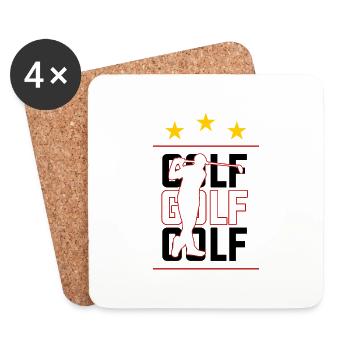 Golf - Dessous de verre (lot de 4) - blanc - Devant