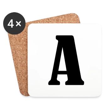 A - Dessous de verre (lot de 4) - blanc - Devant