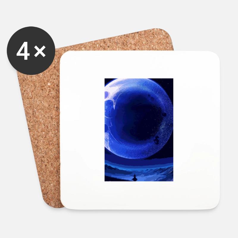 planeten,planet,nachts,universum - Untersetzer (4er-Set) - Weiß