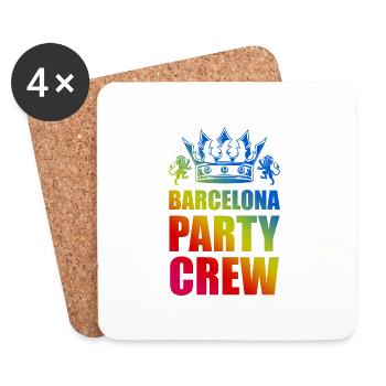 Dicton de l’équipe de la fête de Barcelone - Dessous de verre (lot de 4) - blanc - Devant