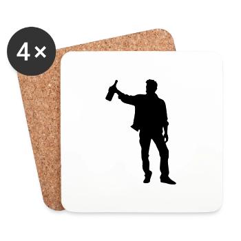 Drunk Icon Funny - Coasters (set of 4) - white - Front