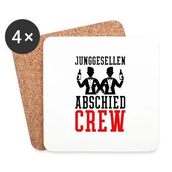 Junggesellen Jga Crew Bräutigam Team - Untersetzer (4er-Set) - Weiß - Vorne