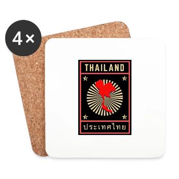 Thailand design - Coasters (set of 4) - white - Front