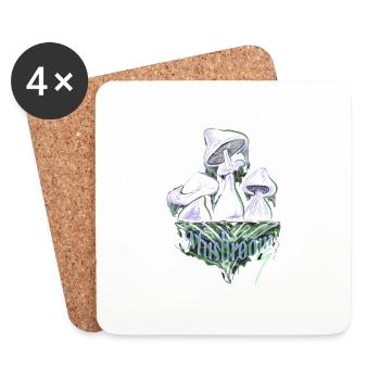 Mushrooms - Untersetzer (4er-Set) - Weiß - Vorne