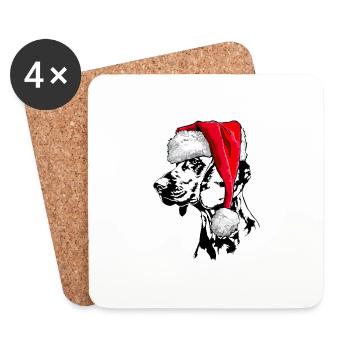 Santa HANOVERIAN SWEAT DOG Dogs Wilsigns - Coasters (set of 4) - white - Front