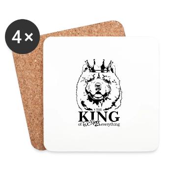 CHOW CHOW King Dog Saying Dogs Saying Wilsigns - Coasters (set of 4) - white - Front