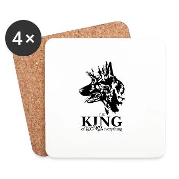 Hollandse Herder King of everything Hund Wilsigns - Untersetzer (4er-Set) - Weiß - Vorne