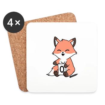 I Give Zero Fox - Untersetzer (4er-Set) - Weiß - Vorne
