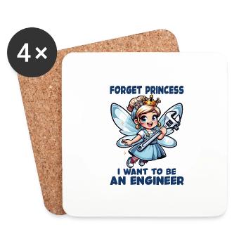 Vergiss Fee und Prinzessin - ich bin Ingenieur - Untersetzer (4er-Set) - Weiß - Vorne