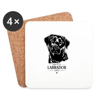 Labrador Dad Hunde Hund Labbi Wilsigns - Untersetzer (4er-Set) - Weiß - Vorne