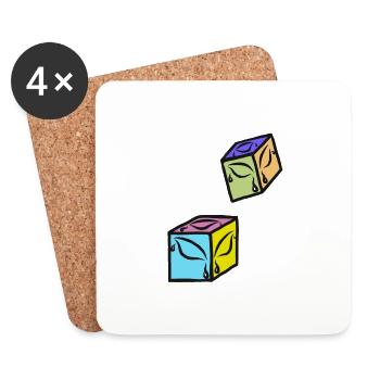 Dados Ojolagrimas - Coasters (set of 4) - white - Front