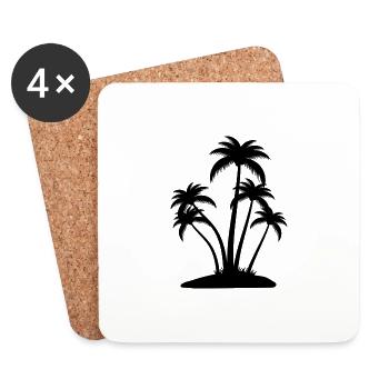 Palm Beach Holiday - Coasters (set of 4) - white - Front