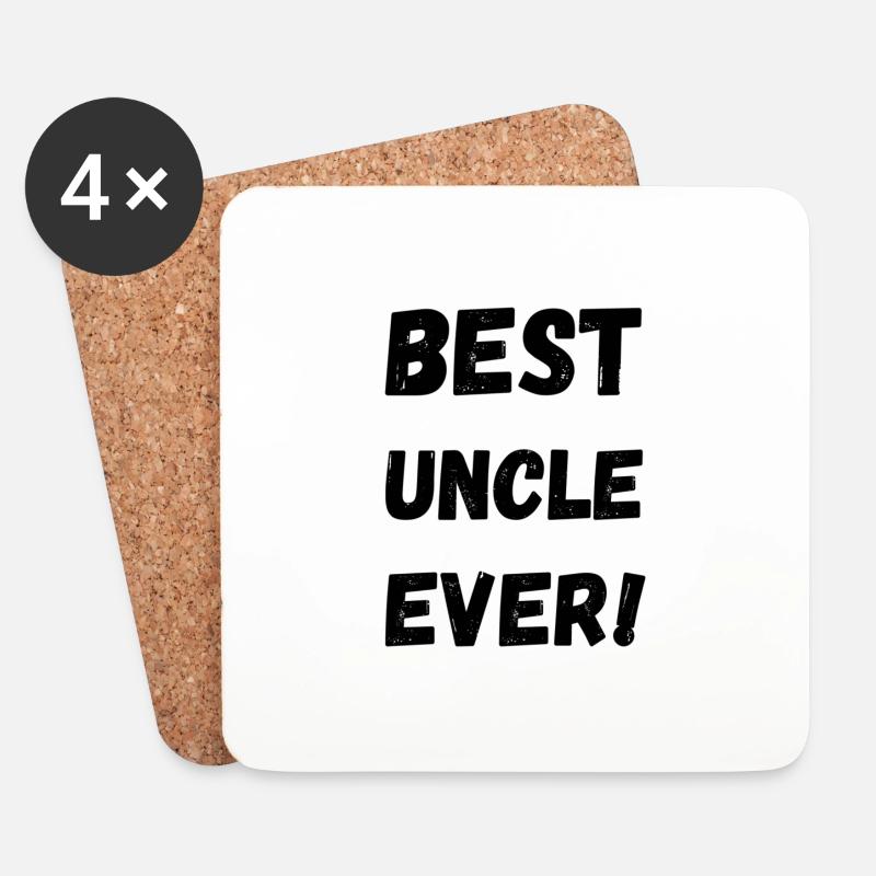 Bester Onkel aller Zeiten - Untersetzer (4er-Set) - Weiß